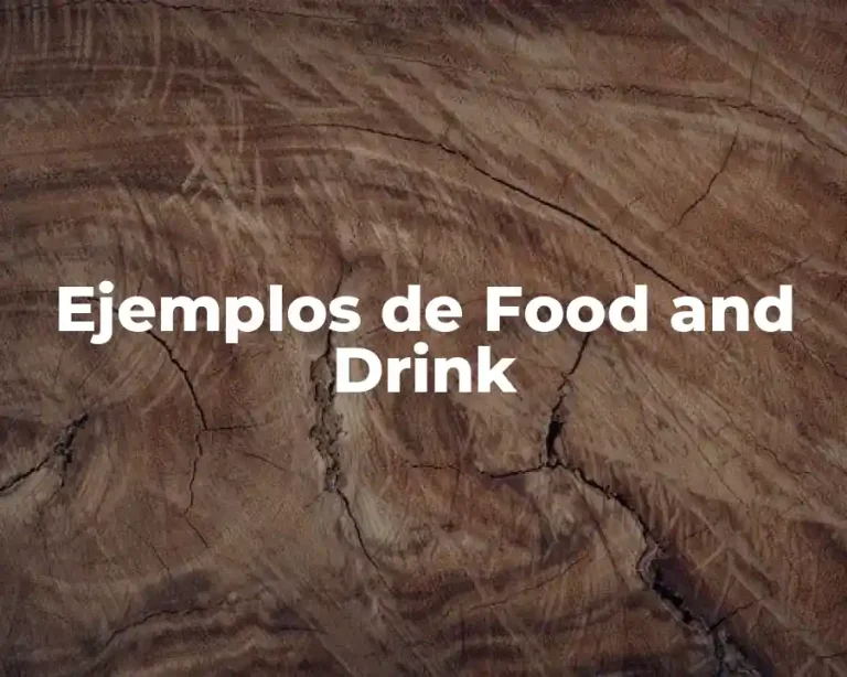 Ejemplos de Food and Drink