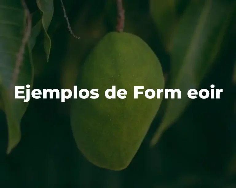 Ejemplos de Form eoir