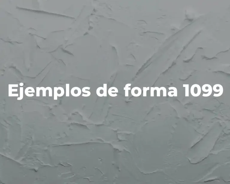 Ejemplos de forma 1099