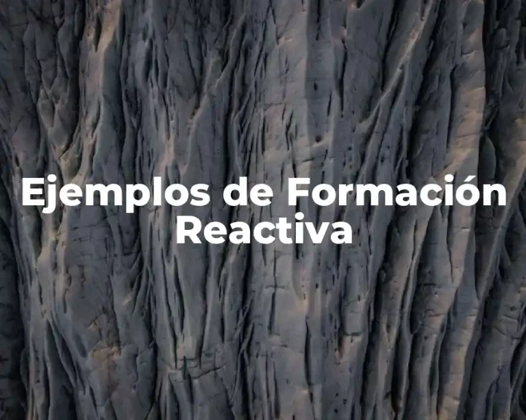 Ejemplos de Formación Reactiva