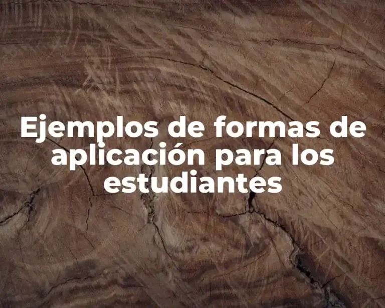 Ejemplos de formas de aplicación para los estudiantes