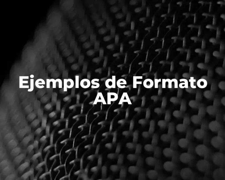 Ejemplos de Formato APA