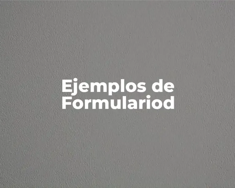 Ejemplos de Formulariod