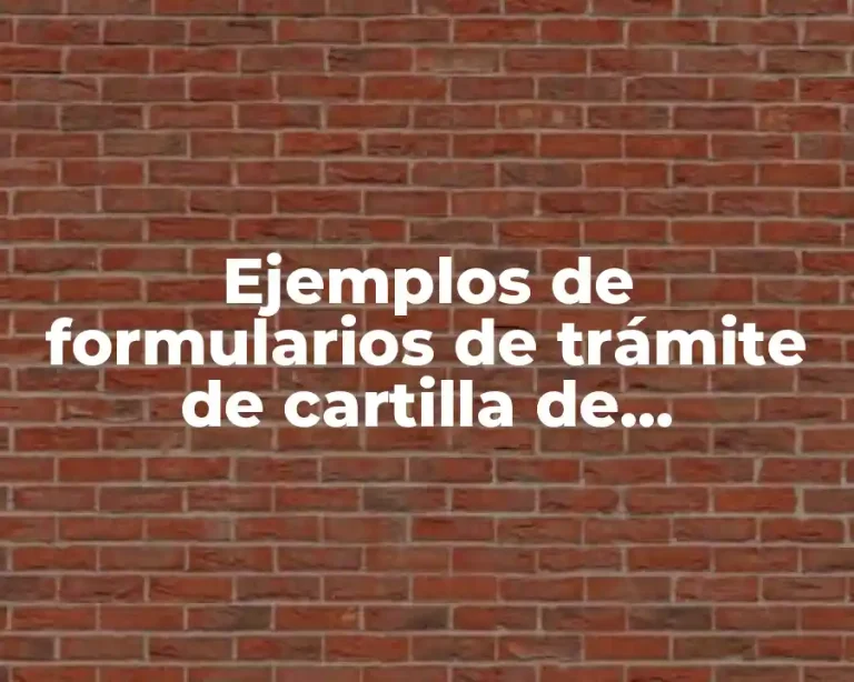 Ejemplos de formularios de trámite de cartilla de vacunación