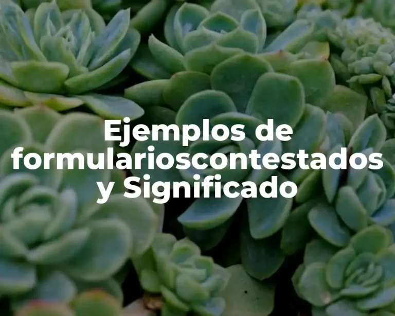 Ejemplos de formularioscontestados y Significado