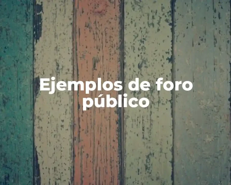 Ejemplos de foro público