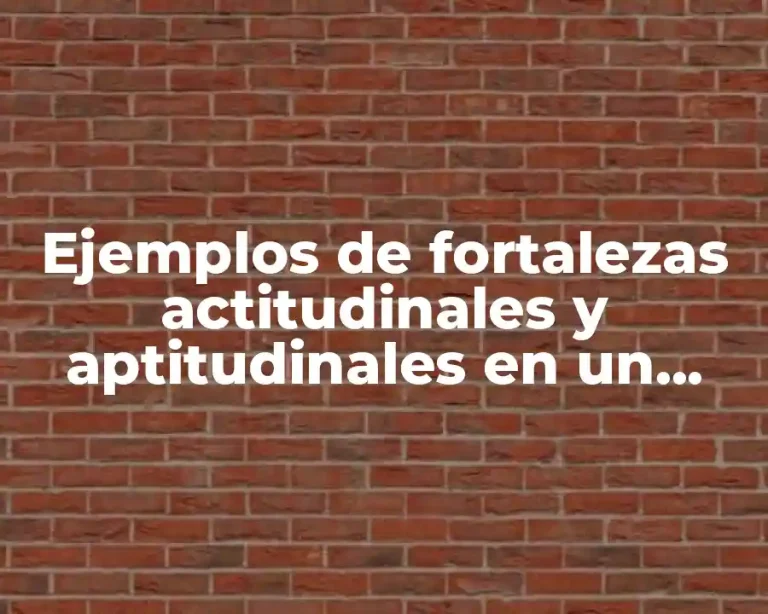 Ejemplos de fortalezas actitudinales y aptitudinales en un curriculum