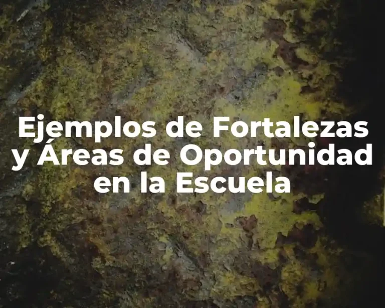 Ejemplos de Fortalezas y Áreas de Oportunidad en la Escuela
