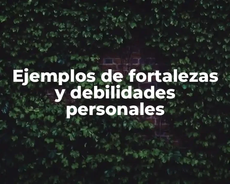 Ejemplos de fortalezas y debilidades personales
