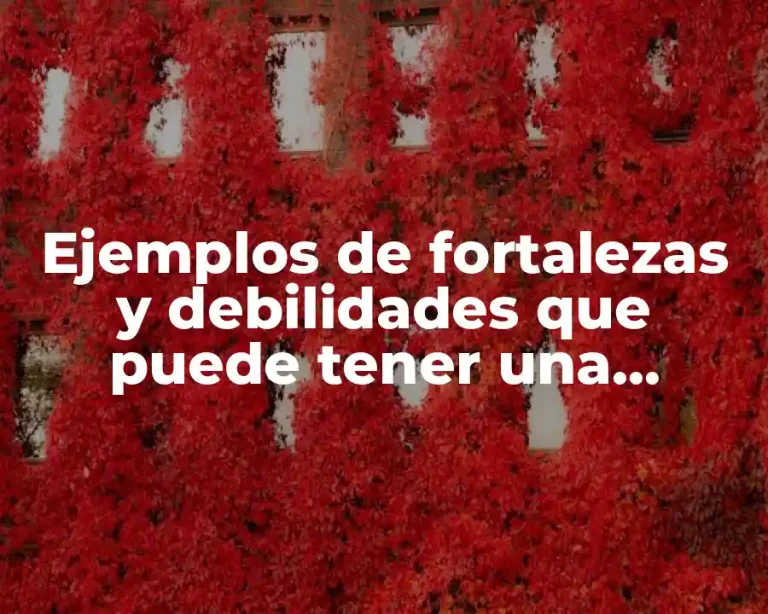 Ejemplos de fortalezas y debilidades que puede tener una empresa y Significado
