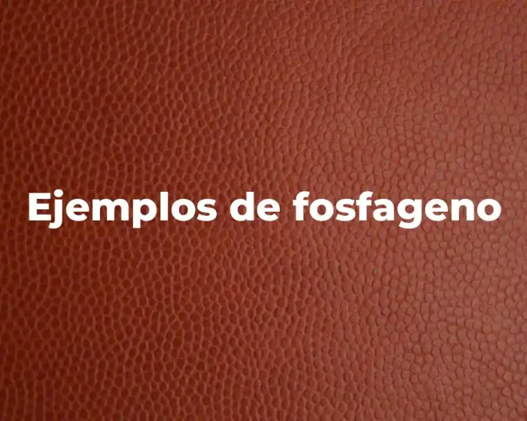 Ejemplos de fosfageno