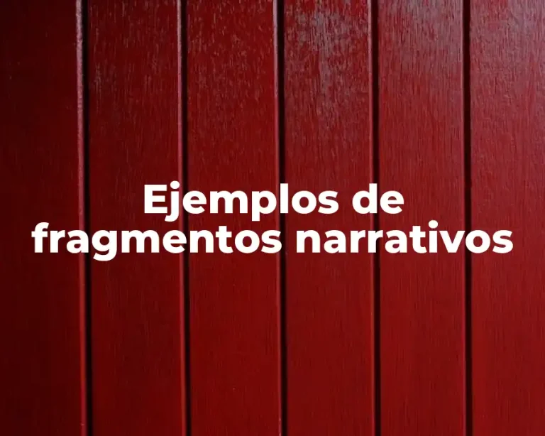 Ejemplos de fragmentos narrativos