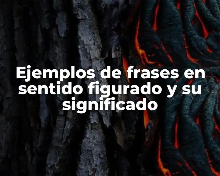 Ejemplos de frases en sentido figurado y su significado