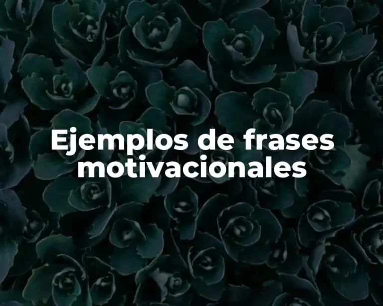 Ejemplos de frases motivacionales