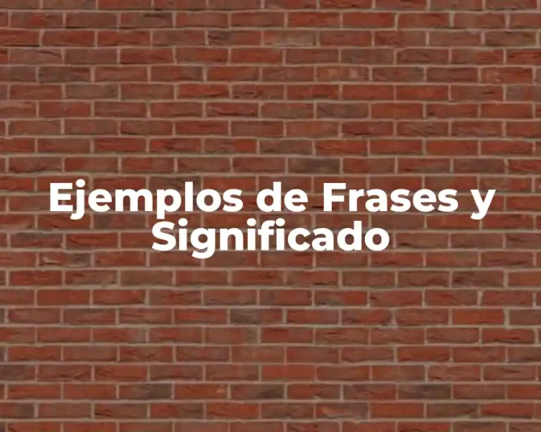 Ejemplos de Frases y Significado