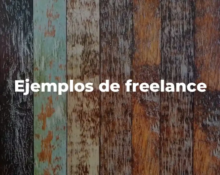 Ejemplos de freelance