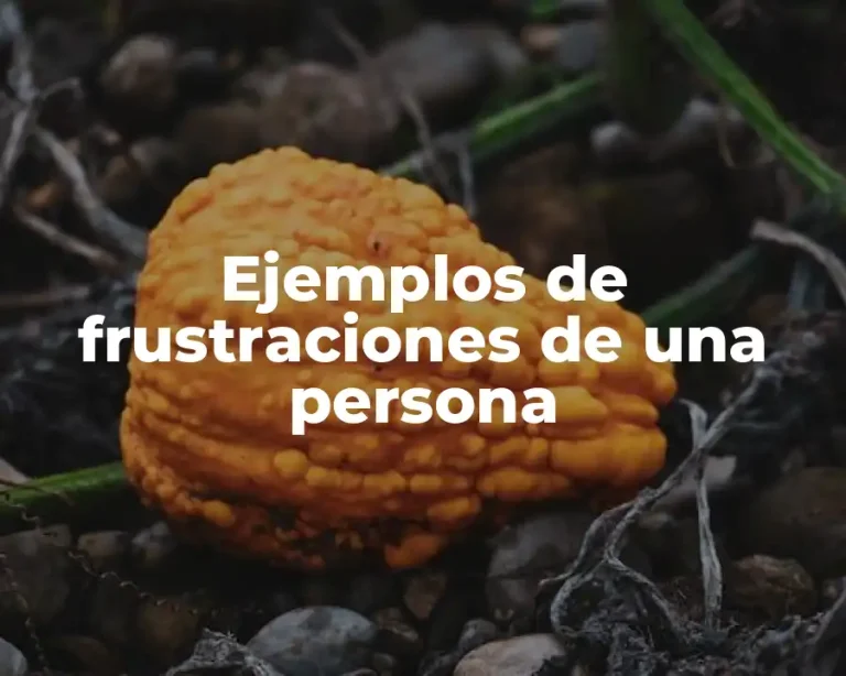Ejemplos de frustraciones de una persona