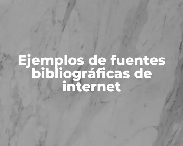 Ejemplos de fuentes bibliográficas de internet