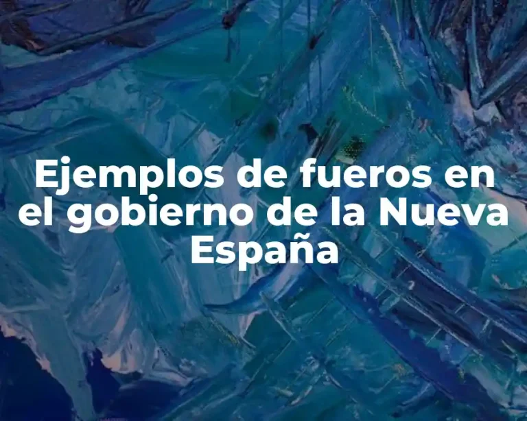 Ejemplos de fueros en el gobierno de la Nueva España
