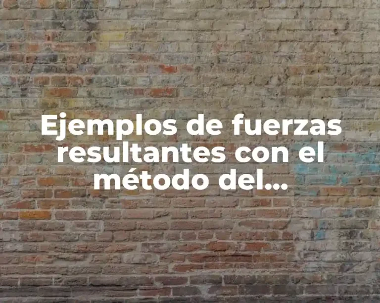 Ejemplos de fuerzas resultantes con el método del paralelogramo y Significado