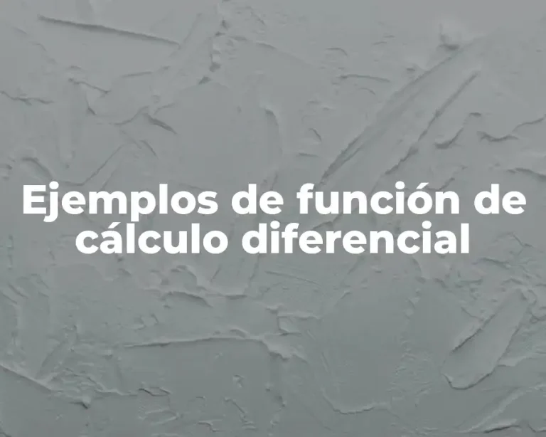 Ejemplos de función de cálculo diferencial
