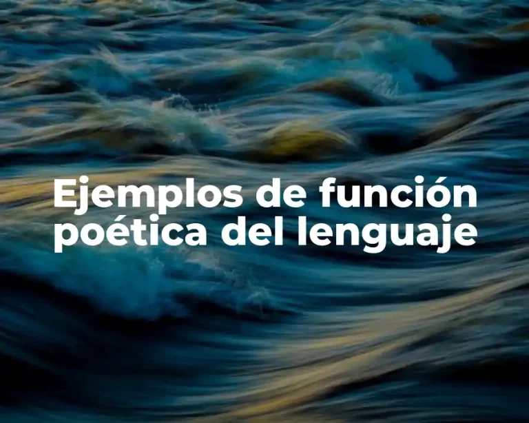 Ejemplos de función poética del lenguaje