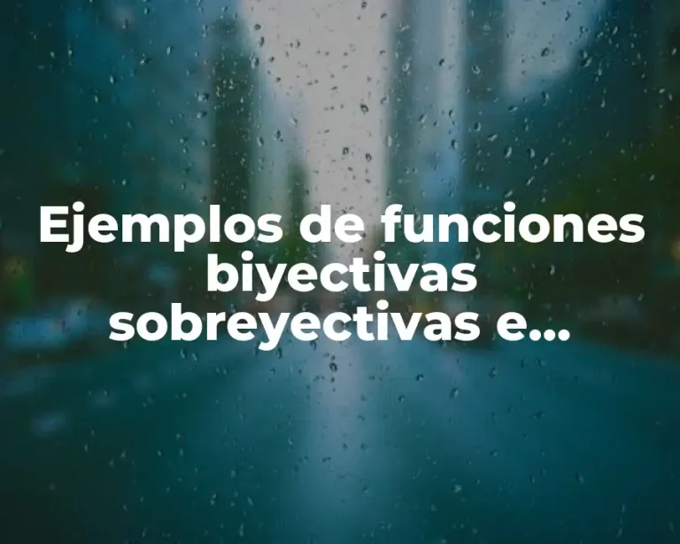 Ejemplos de funciones biyectivas sobreyectivas e inyectivas