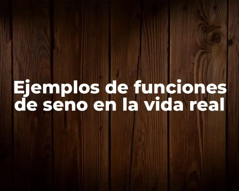 Ejemplos de funciones de seno en la vida real