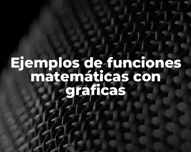 Ejemplos de funciones matemáticas con graficas