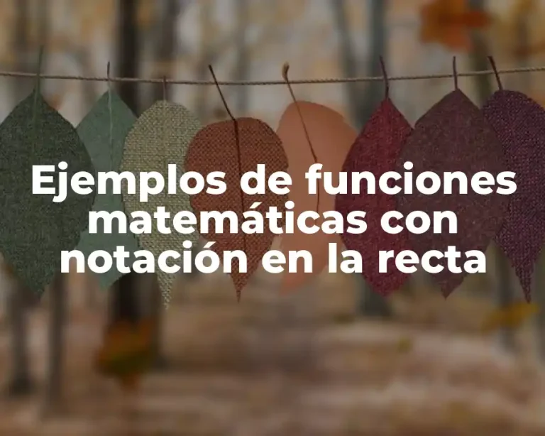 Ejemplos de funciones matemáticas con notación en la recta