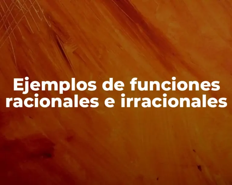 Ejemplos de funciones racionales e irracionales