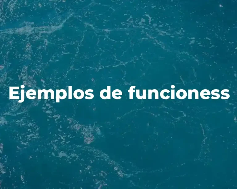 Ejemplos de funcioness