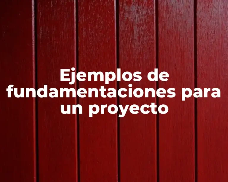 Ejemplos de fundamentaciones para un proyecto