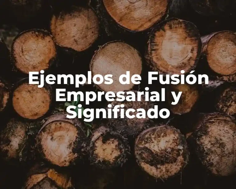 Ejemplos de Fusión Empresarial y Significado
