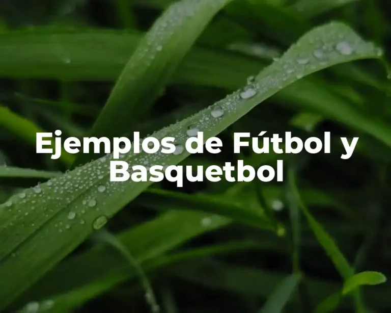 Ejemplos de Fútbol y Basquetbol