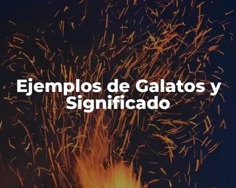 Ejemplos de Galatos y Significado