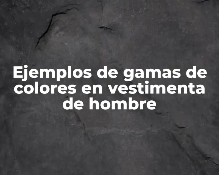 Ejemplos de gamas de colores en vestimenta de hombre