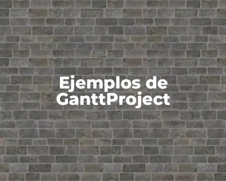 Ejemplos de GanttProject