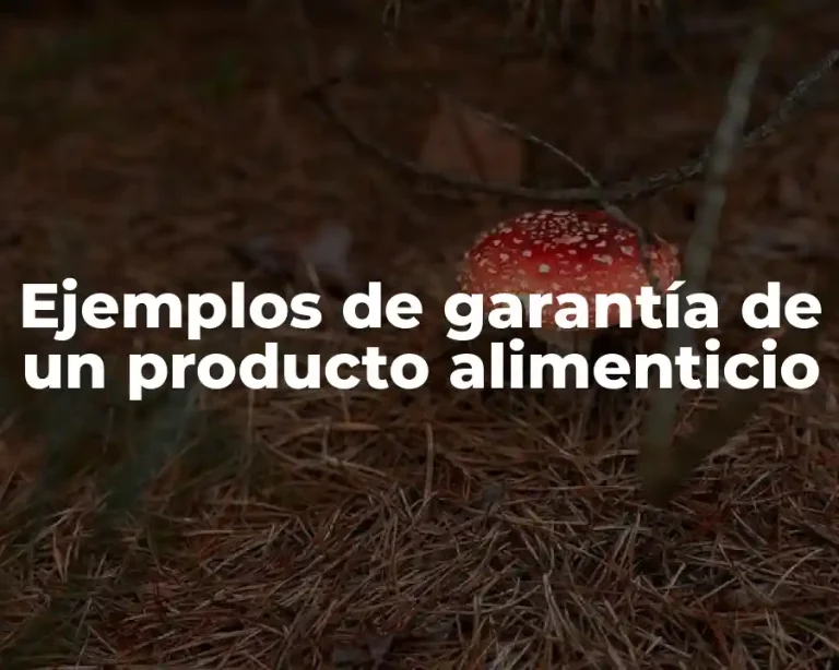 Ejemplos de garantía de un producto alimenticio