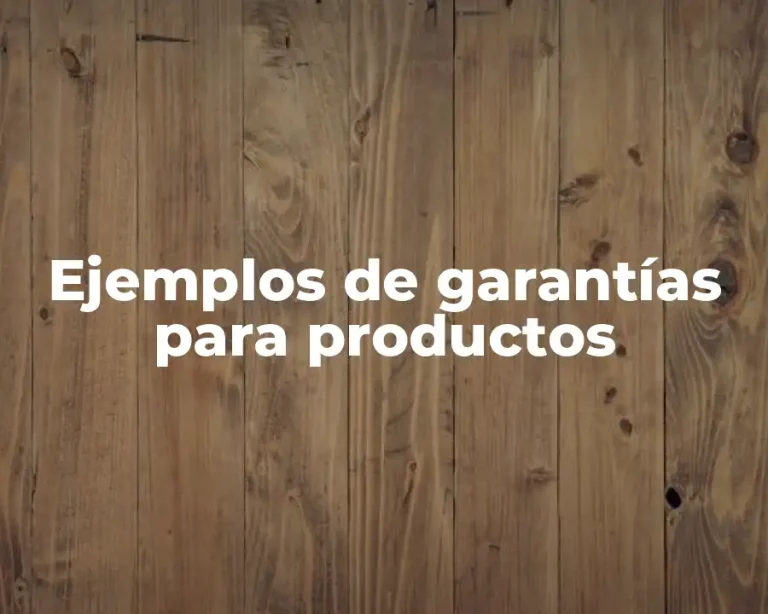 Ejemplos de garantías para productos