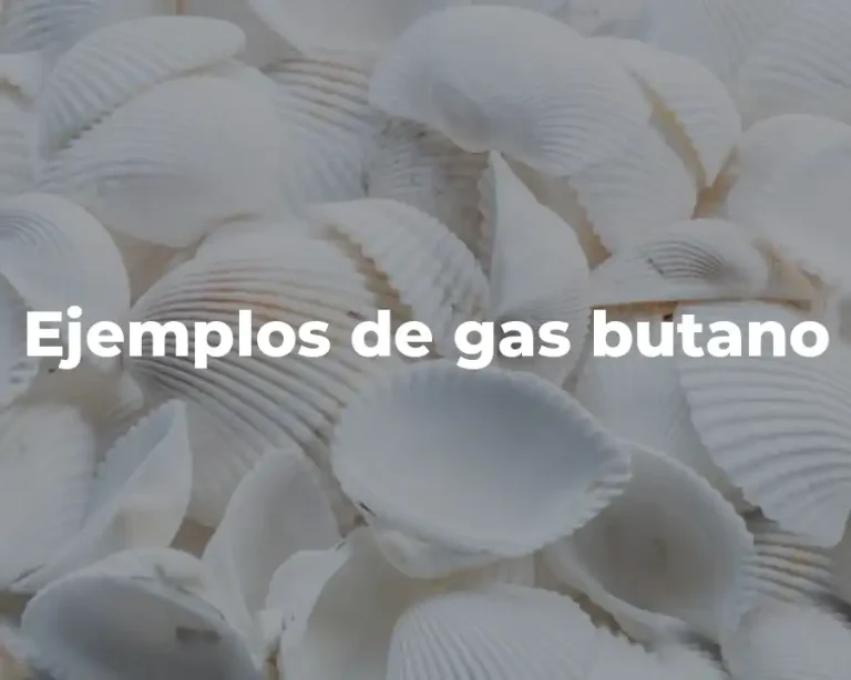 Ejemplos de gas butano