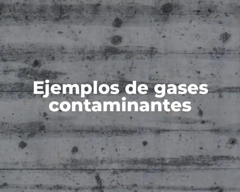 Ejemplos de gases contaminantes