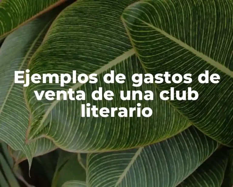 Ejemplos de gastos de venta de una club literario
