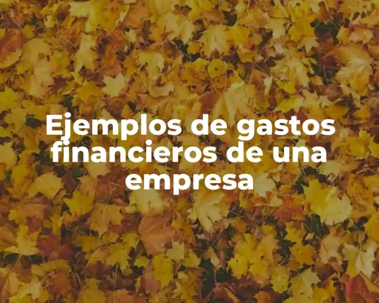 Ejemplos de gastos financieros de una empresa