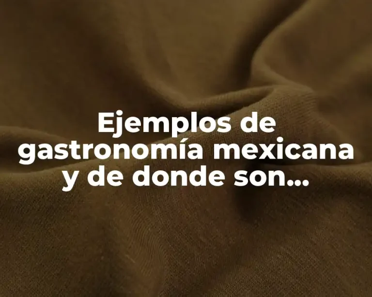 Ejemplos de gastronomía mexicana y de donde son originales