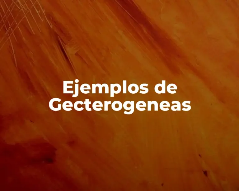 Ejemplos de Gecterogeneas