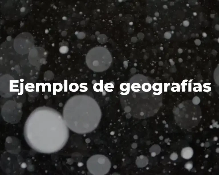 Ejemplos de geografías