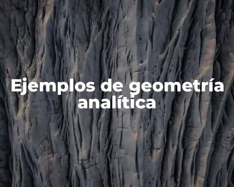 Ejemplos de geometría analítica