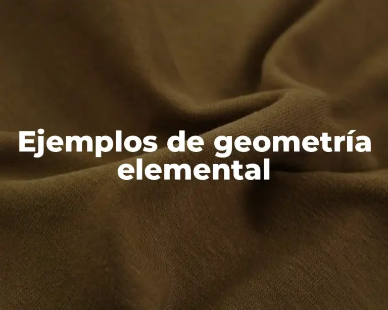 Ejemplos de geometría elemental