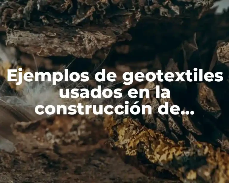 Ejemplos de geotextiles usados en la construcción de terraplenes